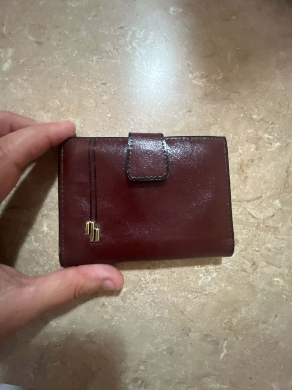 Princess Gardner Leather Womens Organizer Wallet Burgundy